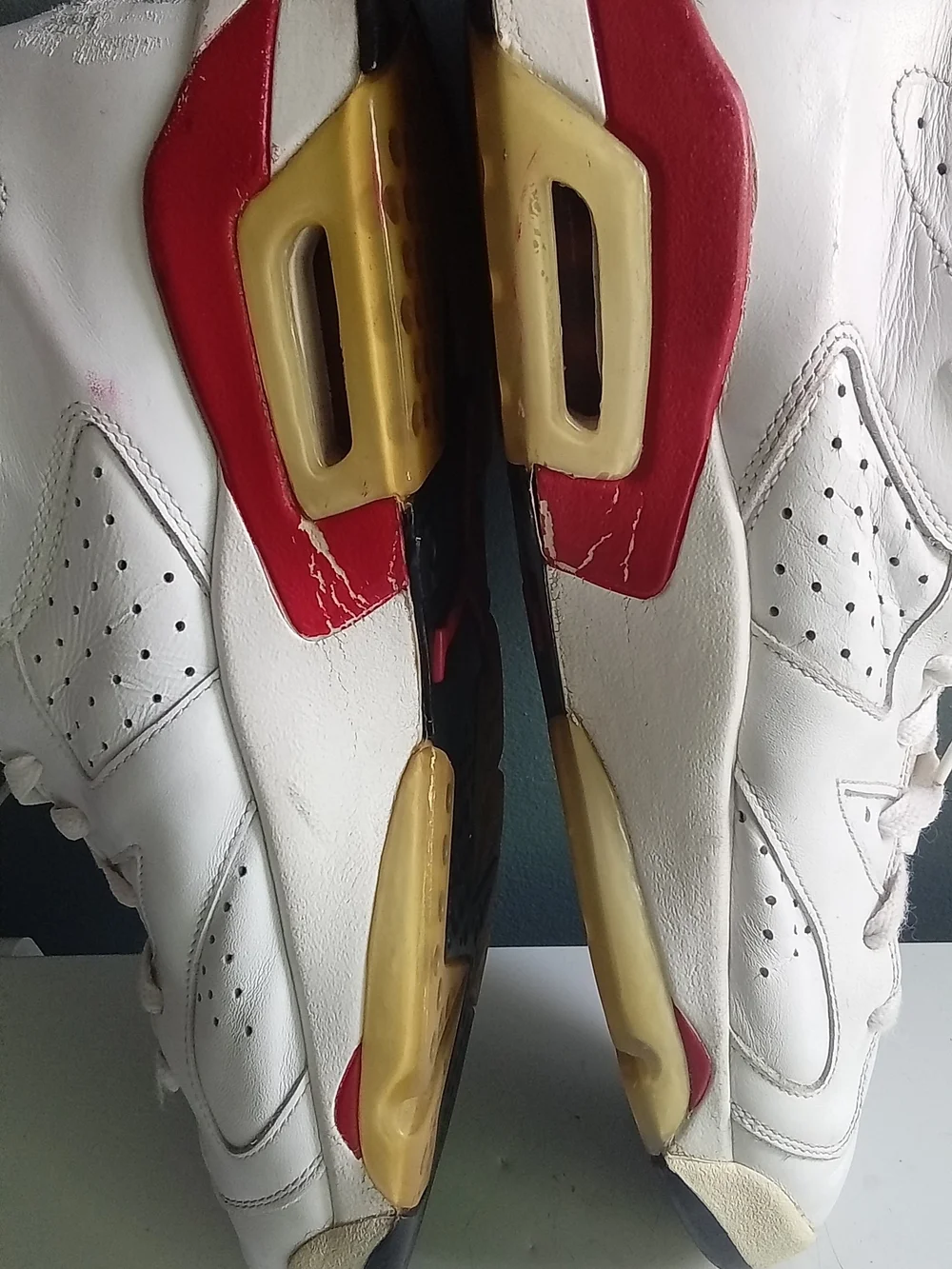 Jordan 6 Retro White Varsity Red Basketball Shoes 384664-102 High Top Mens